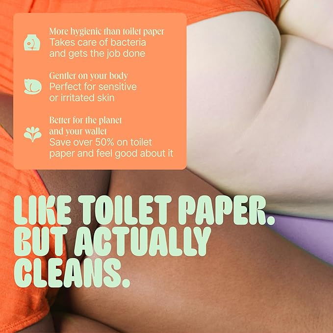 Butt & Intimate Shower 3.0 – Portable Travel Bidet, Replaces Wipes, Saves Toilet Paper, BPA-Free, Handheld, Travel Bag, Grey