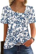 WIHOLL Womens Summer Tops Short Sleeve Shirts Square Neck Spring Outfits 2026 Fashion Clothing Blouses