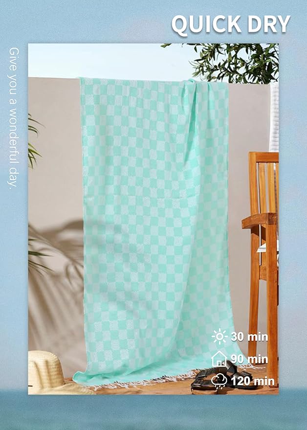 2 Packs Turkish Beach towels Blanket Bath Pool Towel for Bag Chair Tent Umbrella Wagon Dress Toy Canopy Tote Shade Hat Outfit Cart Sandals Shoes Game Dress Shirt Cooler Pant Cabana Chair Backpack