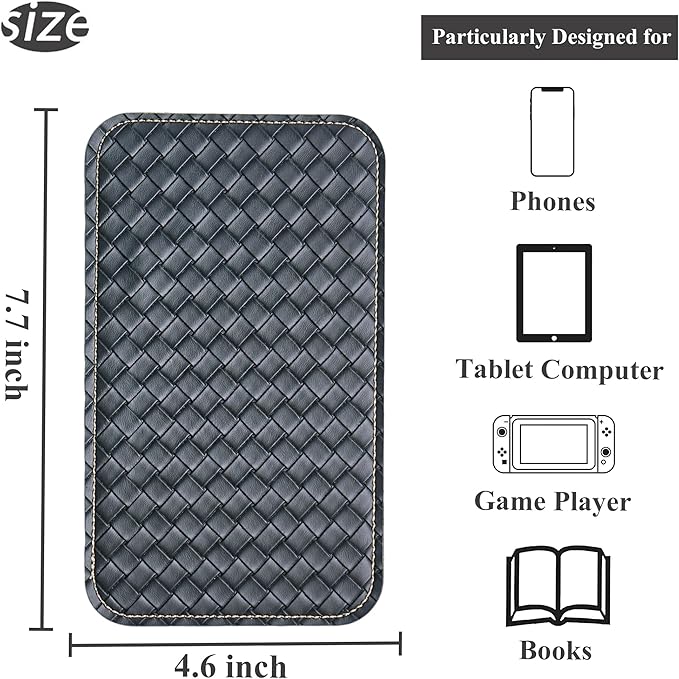 QIELIZI Airplane Travel Essentials for Flying Flex Flap Cell Phone Holder & Flexible Tablet Stand for Desk, Bed, Treadmill, Home & in-Flight Airplane Travel Accessories(1-Woven Black)