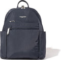 Baggallini Securtex® Anti-theft Vacation Travel Backpack 10x13 Slash-Resistant Nylon Daypack w/RFID, French Navy