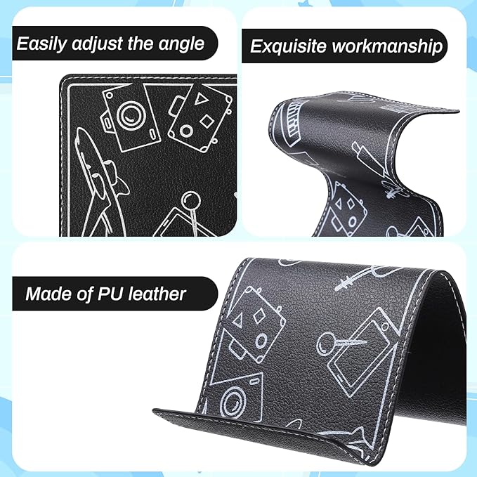 Xinjoduz Airplane Phone Holder, Flexible Flight Flap Phone Holder for Plane Travel, Universal Tablet Stand for Airplane, Desk, Travel Essentials, Black
