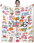 Nurse Blanket Appreciation Gifts for Women Nursing Student,Nurse Essentials Nurses Week Day Throw Blankets,LPN RN Gifts for Nurses Practitioner Mom Girls 50"x40"