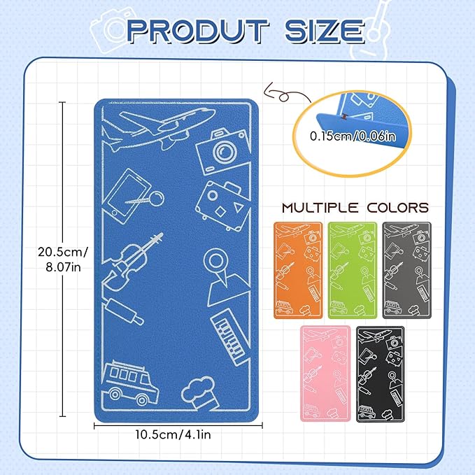 Airplane Phone Holder, Travel Essentials Flexible Phone Holder, Folding Cellphone Stand for Desk, Bed, Office, Treadmill - Airplane Gadgets for Long Travel Accessories(Blue)