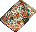 ELFISH Mini RFID Aluminum Wallet Credit Cards Holder Business Card Case Metal ID Case for Men Women(Carpet Pattern)
