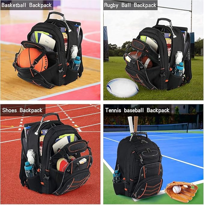 VECKUSON 18.4 Laptop Backpack for Men, 55L Extra Large Gaming Laptops Backpack,TSA Friendly Flight Approved and RFID Anti-Theft Pocket