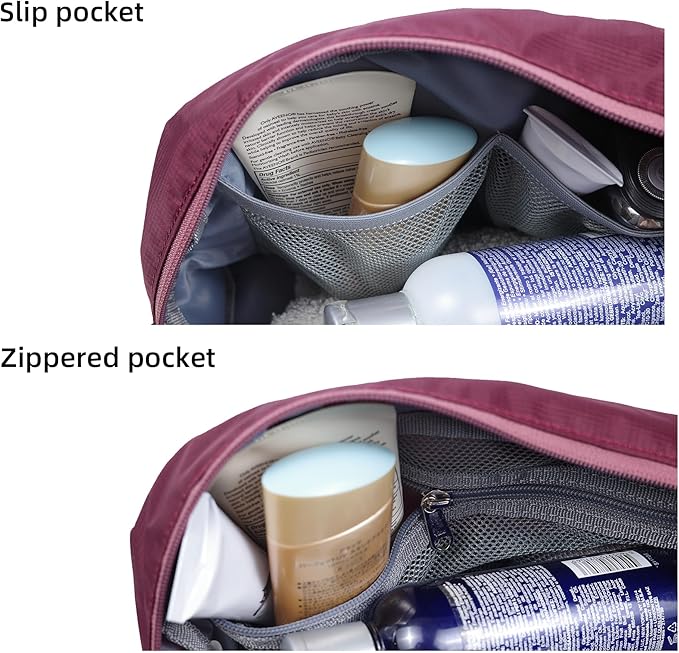Travel Toiletry Bag For Women, 8L Large Packing Cube with Waterproof TPU Wet/Dry Compartment