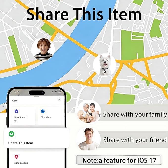 4 Pack Tracker Tags [Apple MFi Certified] Work with Apple Find My(iOS Only) Bluetooth Smart Tags Key Item Finder Waterproof Worldwide Replaceable Battery Tracking for Wallet Pets Backpack Dogs Luggage