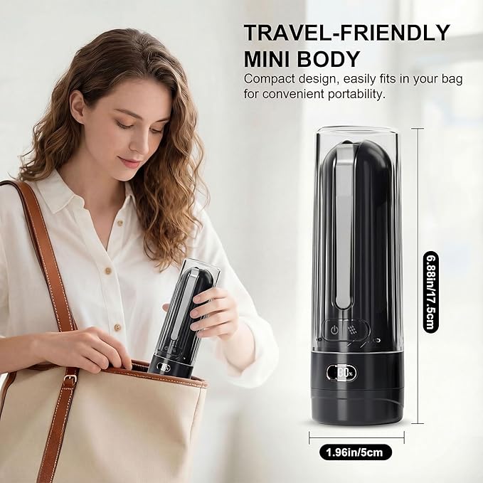 Electric Portable Bidet – Rechargeable Travel Bidet for Women Postpartum Care & Personal Hygiene | with 3 Pressure Modes for Home Travel & Camping (Black)