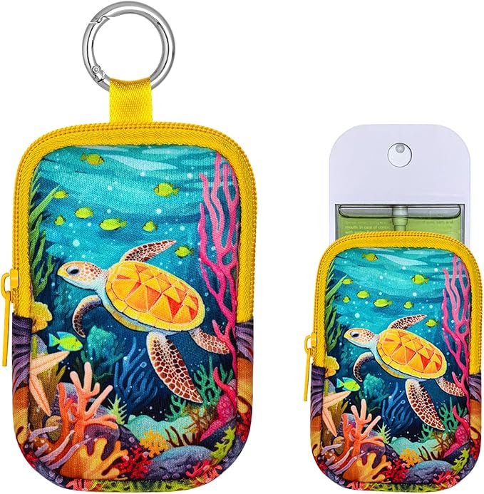 Neoprene Hand Sanitizer Holder Compatible with Touchland, Shockproof Protective Sleeve with Zipper & Snap Hook, Travel Case