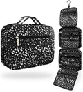 VANDEL Waterproof Hanging Toiletry Bag [TSA-Approved] Hanging Makeup Organizer Bag, Cosmetic Travel Bags for Women, Makeup Case Toiletries Organizer Hygiene Bathroom Shower Caddy - White Leopard