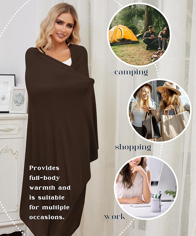 Tencel Cashmere Shawl Wraps for Women,Pashmina Stole Airplane Travel Wool Scarf Blanket Wrap Lightweight UPF 50+