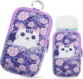 Hand Sanitizer Spray Case,Compatible with Popular Sanitizers,Zipper Pouch for Hand Sanitizer,Cute Fashion Accessories with Snap Hook for Glow Mist and Power Mist 1FL OZ(White Cat)