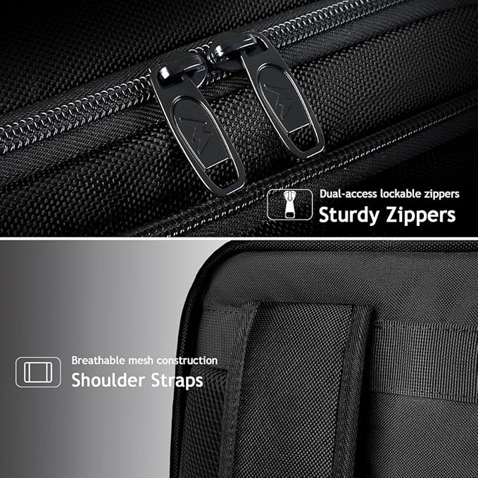 MATEIN Carry on Backpack, 40L Flight Approved Large Travel Laptop Backpack, 17 Inch Water Resistant Luggage Computer Daypack College Weekender Overnight Bag for Men & Women, Black