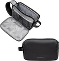 Carrywell (Not Made In China) Toiletry Bag For Men, Shaving Kit, Travel Organizer Dopp Kit, Interior Compartments and Pockets For Toiletries and Accessories, Black