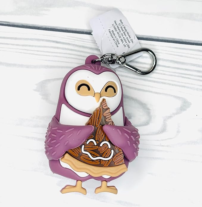 Bath and Body Works Owl with Pecan Pie Pocketbac Hand Sanitzer Holder