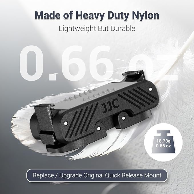 JJC 2 Packs Action 6 Magnetic Quick Release Adapter for DJI Osmo Action 6 Nano Accessories, Dual Direction Magnet, Replace OEM Quick Release Mount, Folding Claws & 1/4"-20 Screw Hole,Heavy Duty Nylon