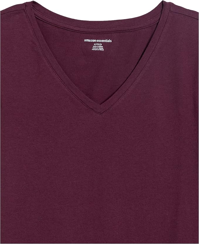 Amazon Essentials Women's Regular-Fit Short-Sleeve T-Shirt (Crewneck and V-Neck Options), Multipacks