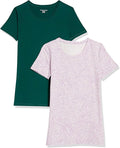 Amazon Essentials Women's Regular-Fit Short-Sleeve T-Shirt (Crewneck and V-Neck Options), Multipacks