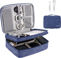 OrgaWise Electronics Organizer, Electronic Accessories Bag Travel Cable Organizer Three-Layer for iPad Mini, Kindle, Hard Drives, Cables, Chargers