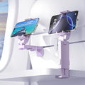 Perilogics Universal Airplane Phone Holder Mount – [Silent Version] Handsfree Travel Phone Holder for Tray Table, 360° Adjustable Phone Mount for Flying, in-Flight Travel Stand for iPhone & Android