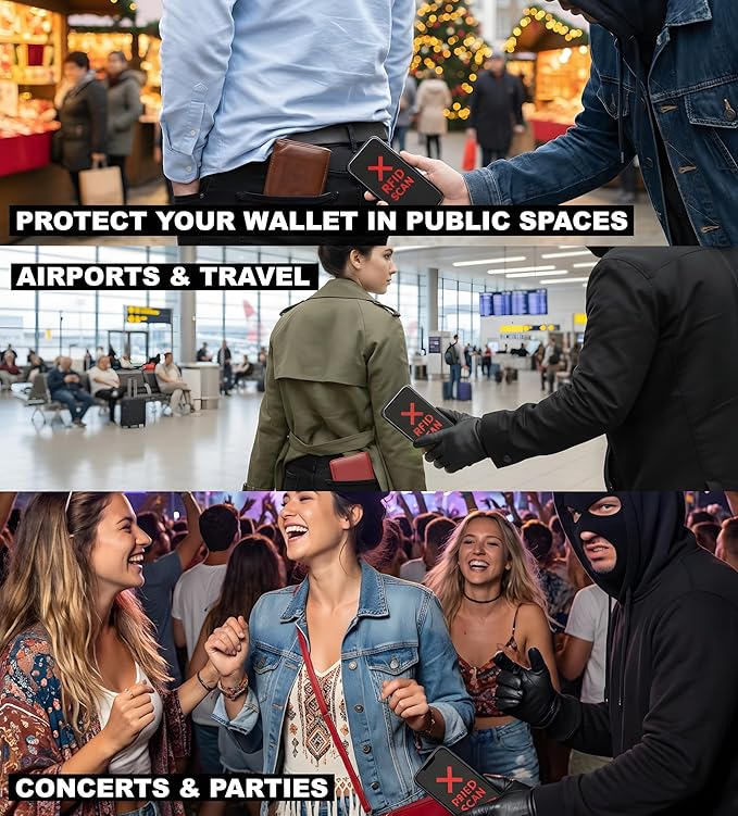 RFID Blocking Card – Active NFC Contactless Credit & Debit Card Protector, Anti-Theft RFID Blocker for Entire Wallet, ID & Passport Protection, Premium Slim Card Fits Wallet & Purse
