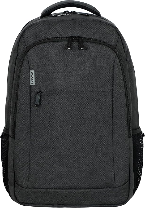 Lenovo B325 Laptop Backpack 35L – Anti-Theft, Water-Resistant, USB Charging Port, Fits 16-Inch Laptops, 2 Compartments, Luggage Strap, Travel Backpack for Work, School, Men & Women, Black