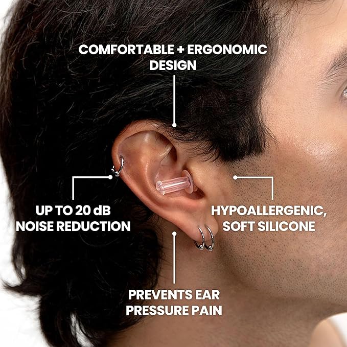 Eargasm Aviation Earplugs Small - Airplane Ear-Plugs for Ear Pressure Relief on Flights - Perfect High Altitude Air Travel Essential Earplugs for Kids and Men, Women, Adults with Small Ear Canals