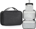 Etercycle Compact Travel Toiletry Bag for Women & Men, Waterproof Hanging Shower Organizer with Hook, Portable Foldable Wash Pouch for Bathroom/Shaving/Camping - Small-Size Space-Saving Design- Black