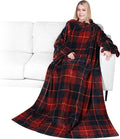 PAVILIA Wearable Blanket with Sleeves for Adult Women Men, Cozy Fleece Warm Wrap Throw with Arms, Gifts for Christmas, Wife
