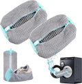 2 Pack Shoe Washing Machine Bag Shoe Washing Bag Shoe Mesh Laundry Bags Shoe Bags for Travel Reusable Shoe Cleaning Bag for All Shoe Sizes (Grey)