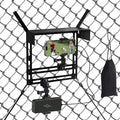 Metal Cell Phone Fence Mount with Shade, Fence Phone Holder Mounting Kit for iPhone, GoPro, Mevo Start, Insta360 and Other Action Cameras, Streaming Kit for Recording Baseball, Softball and Tennis