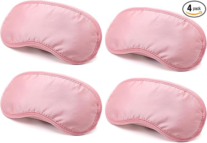 Dream Essentials Snooz Silky Soft Sleep Mask Value Pack 4 Eye Masks - Princess Pink (4 Pack)
