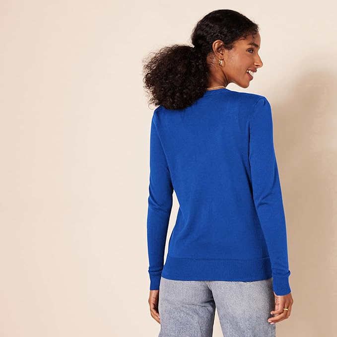 Amazon Essentials Women's Lightweight Crewneck Cardigan Sweater (Available in Plus Size)