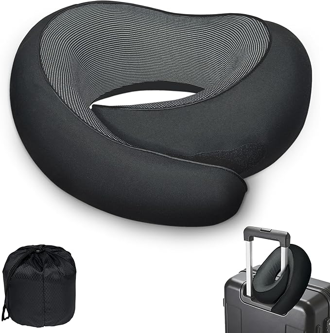 Neck Pillow for Airplane Travel, Comfortable Travel Neck Pillow for Long Flights, Ergonomic Airplane Pillow for Sleeping