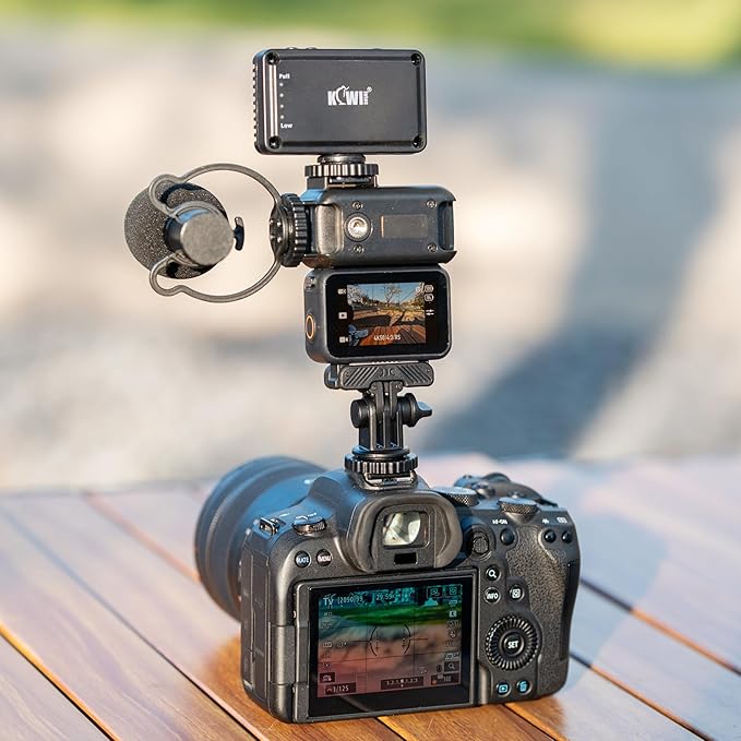 JJC Osmo Nano Cage for DJI Osmo Nano Accessories, Probe Lens Photography Expansion Adapter with 1/4"-20 Thread Hole, 2 Cold Shoe and Built-in Strong Magnet, Creative Narrow Crevice Shooting, ABS Frame