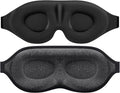 MZOO Luxury Sleep Mask for Back, Side Sleeper, Complete Light Blocking Sleeping Eye Mask Night Blindfold, 3D Zero Pressure & Lash Friendly, Breathable Soft Eye Cover Flight Nap Travel