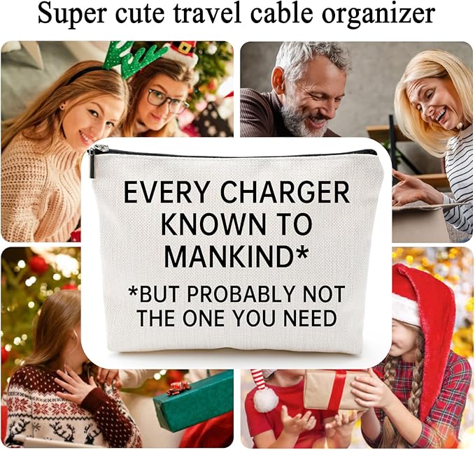 ZUYUROU Travel Cable Organizer Pouch Electronic Accessories Carry Case Portable Waterproof Storage Bag, Gift for Gadget Lovers or Frequent Flyers, Christmas Gifts for Dad, Husband, Man, Mum, Sisters