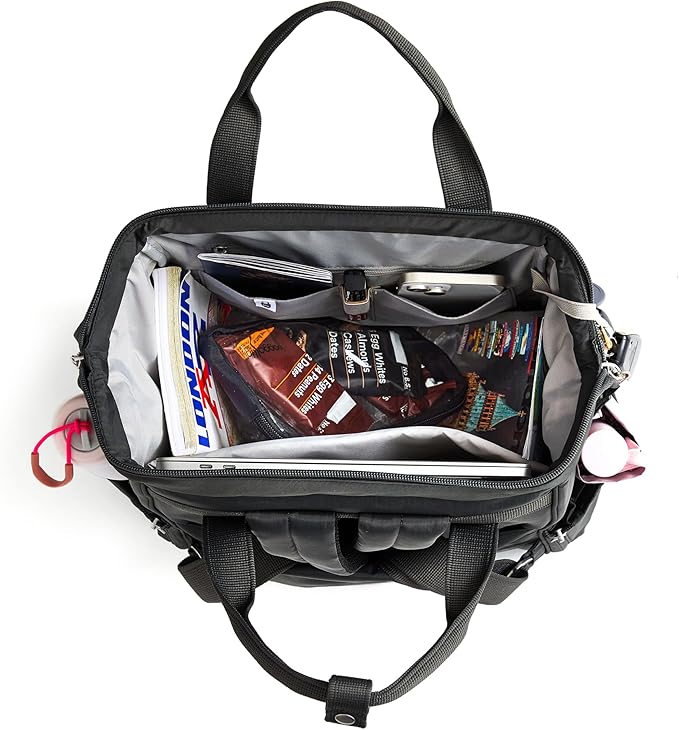 Baggallini Securtex Anti-Theft Windsor Backpack for Travel, Work & College, RFID & Locking Zipper, Up to 16" Laptop
