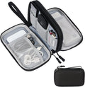 Skycase Electronic Organizer Travel Case - Waterproof Travel Cord Pouches for Organization, Cable Organizer, All-in-One Double Layers Storage Bag for Accessories, Charger, Cable, Black