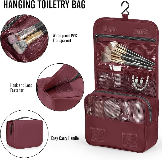 Veken 8 Set Packing Cubes for Travel Essentials, Suitcase Organizer Bags in 4 Sizes, Carry-On Luggage Accessories with Large Laundry Bag & Passport Holder, Must-Have for Airplane, Road Trip & Camping