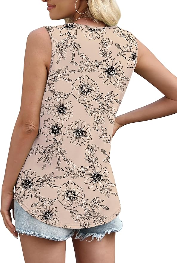WIHOLL Women's Square Neck Tank Top