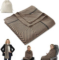 Travel Blanket Airplane - Ultra Soft & Lightweight Knit Design Compact Airplane Blanket,53x72 Inch,Stylish Travel Shawl Wraps for Flights,Office,Home Use,Travel Essentials & Gifts