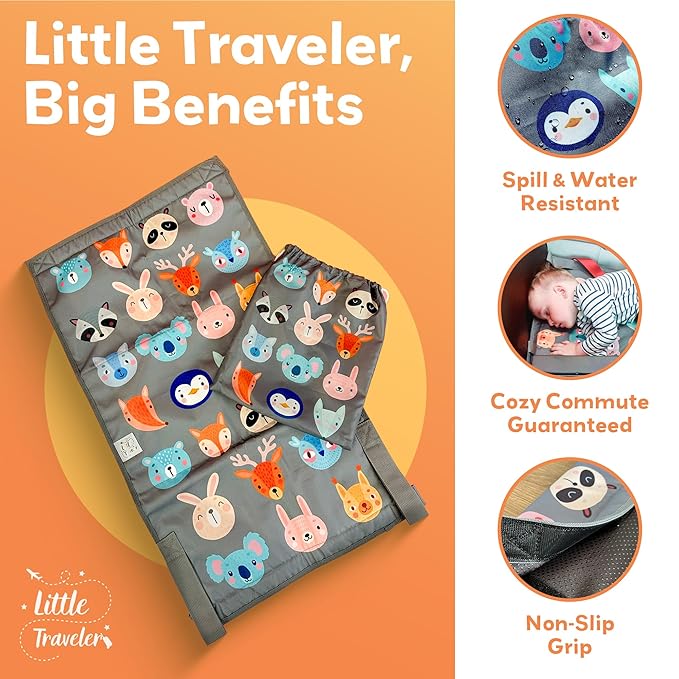 Little Traveler Toddler Airplane Bed & Seat Extender – Cozy & Easy Setup Airplane Bed for Kids, Ages 1-4