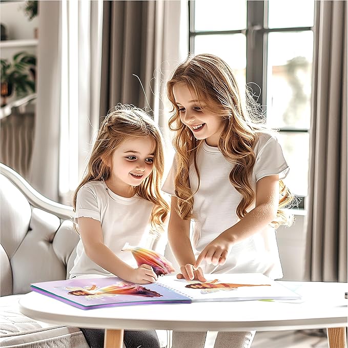 BSCOOL Sticker Dress up Fairies and Angels. Sticker Activity Book for Kids, Learn to Dress up Fairies and Angels with Guide for Kids 5 and up. Girls Fashion Paper Dolls