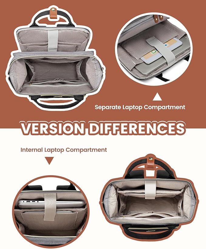 LOVEVOOK Laptop Backpack for Women, 17.3'' Waterproof Nurse Bag Teacher Work Backpack Purse for Women, Travel Computer Backpack for College Office Business Ladies