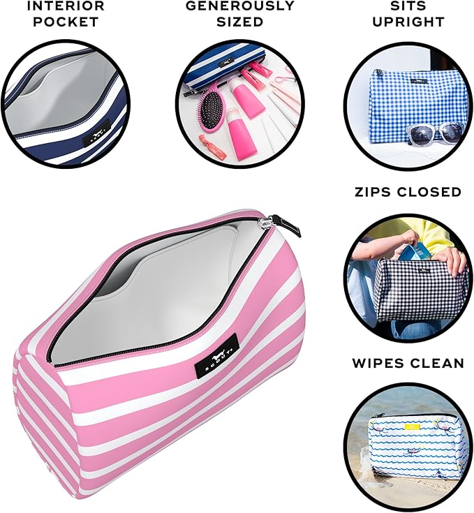 SCOUT Packin' Heat Toiletry Bag - Makeup, Toiletry & Cosmetic Bag, Fits Full Size Items, Inside Pocket, Water-Resistant, Zips Closed