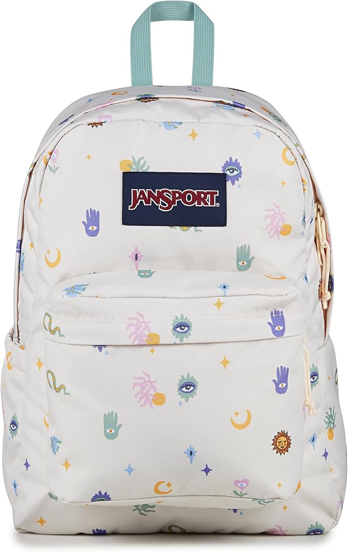 JanSport SuperBreak Plus Backpack with Padded 15-inch Laptop Sleeve and Integrated Bottle Pocket - Spacious and Durable Daypack for Work and Travel - Surreal Mirage Coconut