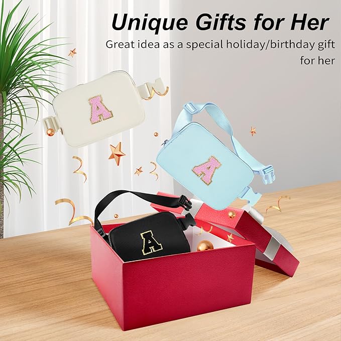 Uygafly Birthday Gifts for 4 5 6 7 8 9 10 11 12 13 Year Old Girls,Graduation Gifts for Teens Kids Daughter Sister Her,Fanny Pack Crossbody Bag Belt Bag Cute Trendy Stuff | Blue,T