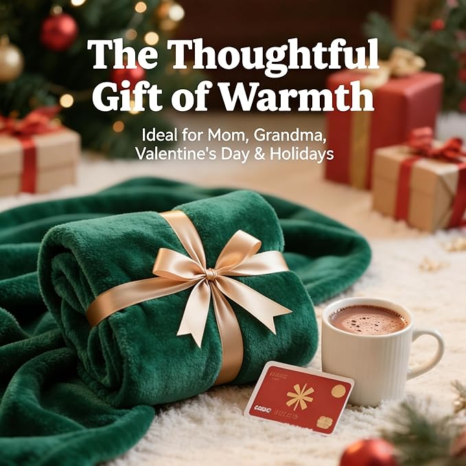 SNZ Wearable Blanket for Womens and Mens, Comfy Flannel Poncho, Snuggie Warm Shawl Wraps for Women, Birthday Gift Ideas